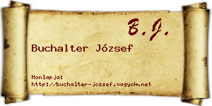 Buchalter József névjegykártya